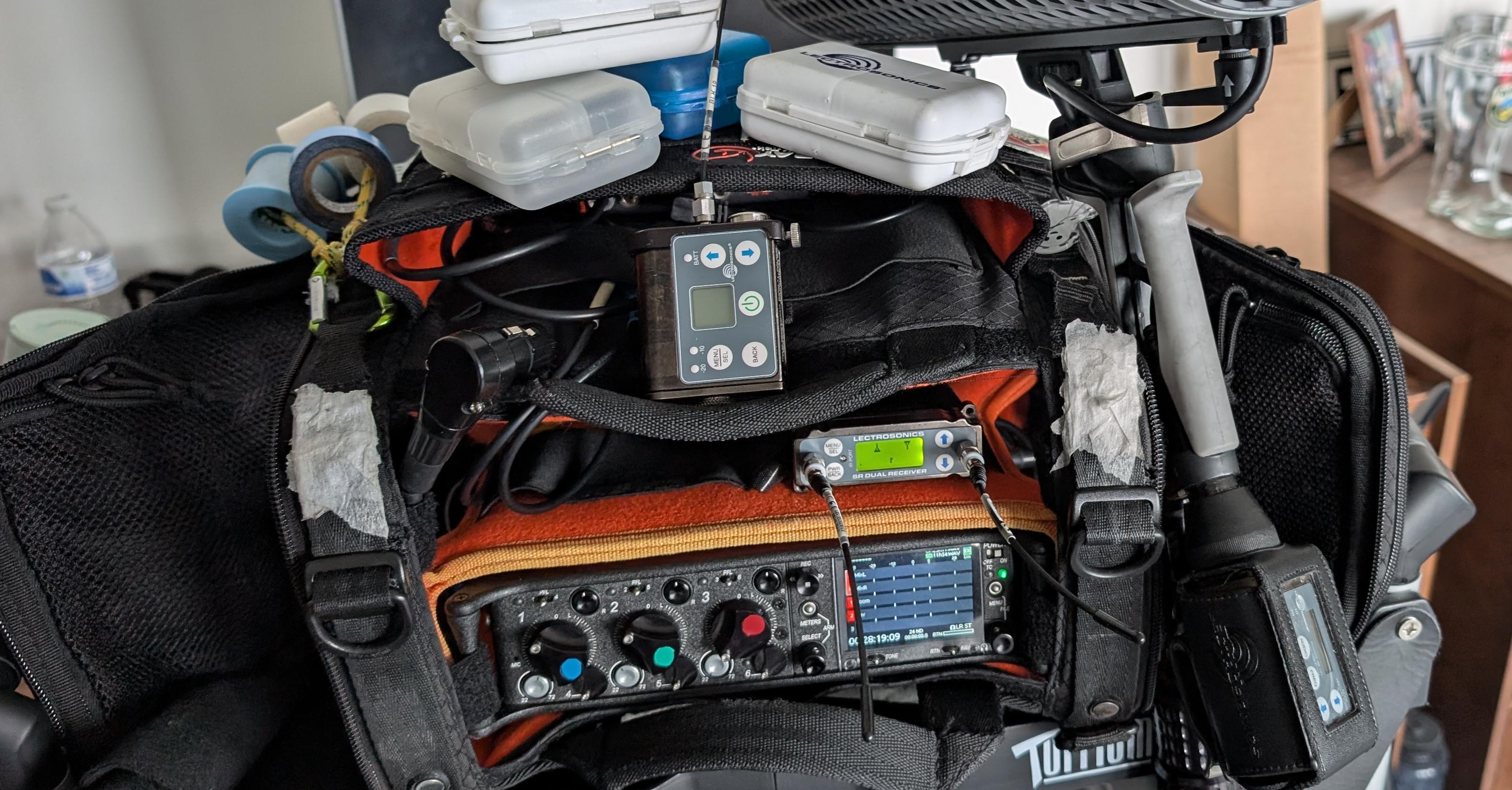 A picture of some of the gear that I use on film sets